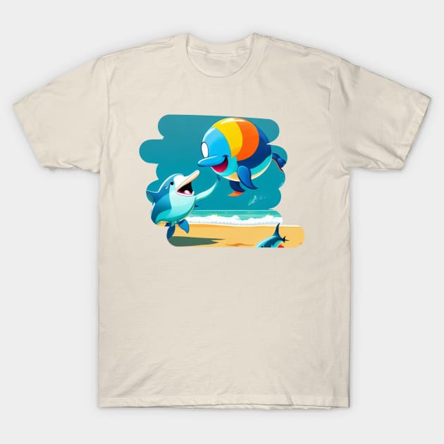 Baby blue dolphin T-Shirt by ShopColDigital